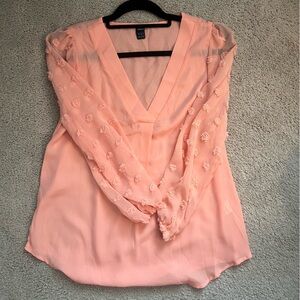 Chic Pink Sheer Blouse